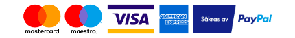 Secure payments: Mastercard Maestro VISA AMEX